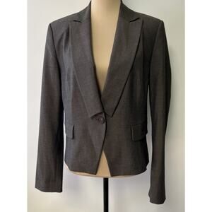 Sisley Dark Brown with Purple Accents Single-Button Blazer